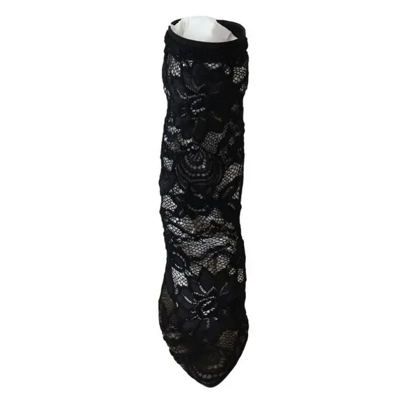 Dolce & Gabbana Black Lace Taormina Pumps Elegance Unleashed - Picture 4 of 8